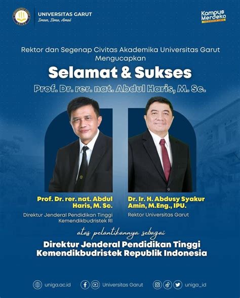 Selamat Dan Sukses Atas Dilantiknya Prof Abdul Haris Sebagai Direktur