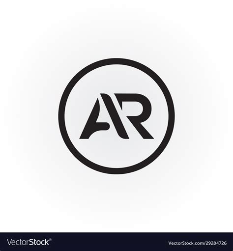 Initial Ar Letter Logo With Creative Modern Vector Image