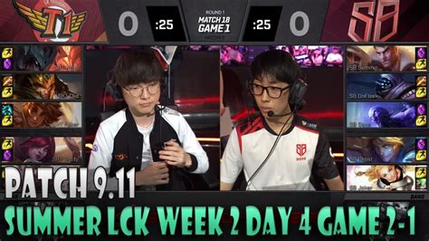 SKT Vs SB Game 1 W2D4 S9 LCK 2019 Summer SK Telecom T1 Vs Sandbox