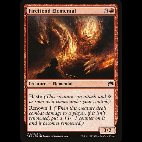 Mtg Elemental Demonio Del Fuego Firefiend Elemental Magic Origins