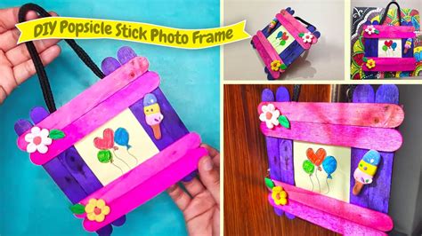 DIY Popsicle Stick Photo Frame Made Easy Quick And Easy Popsicle