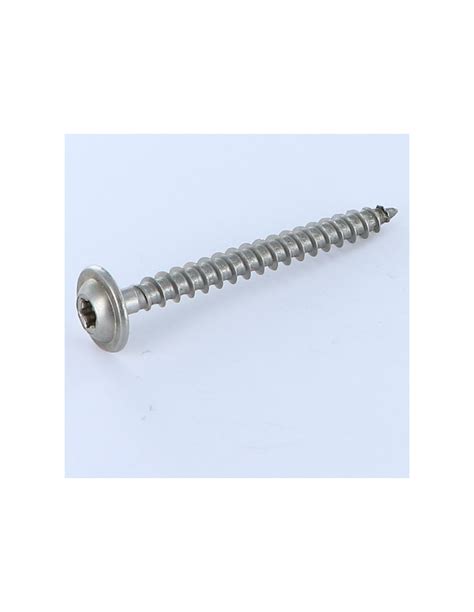 Vis charpente tête disque Inox A2 6X60 Filetée sur 36 TORX T25 Diamètre