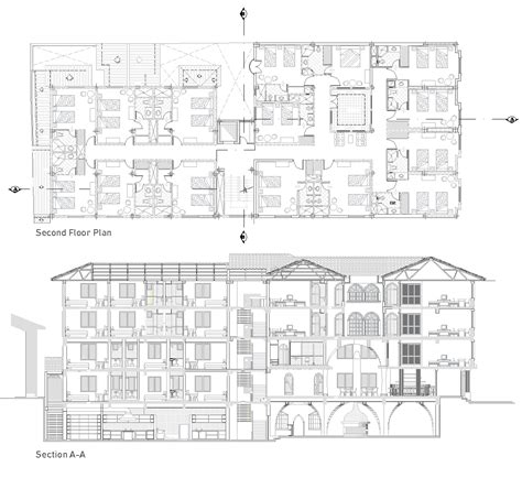 Antica Casa Trasformata In Hotel Dwg Progetto Cad Scarica