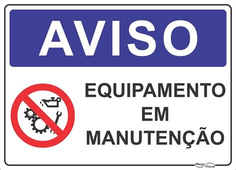 Aviso Equipamento Em Manuten O Av