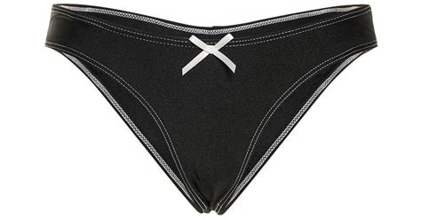 Frankie S Bikinis Katarina Shiny Bikini Bottoms In Black Lyst