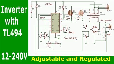 Ic Tl494 Inverter Circuit Diagram 50hz To 60hz Converter Cir