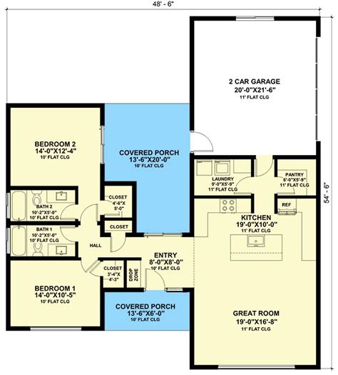 Plan Wnt Under Square Foot Modern Home Plan With Rear Garage