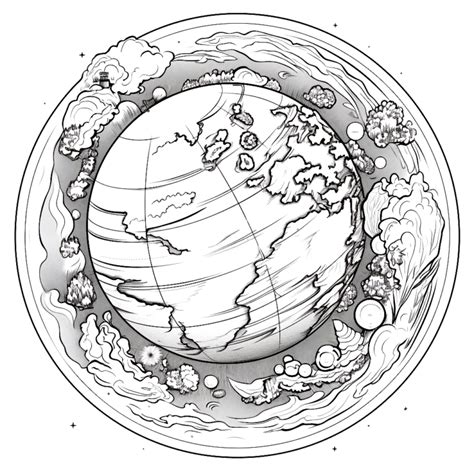 Planet Erde Ausmalbild Kostenlos Herunterladen