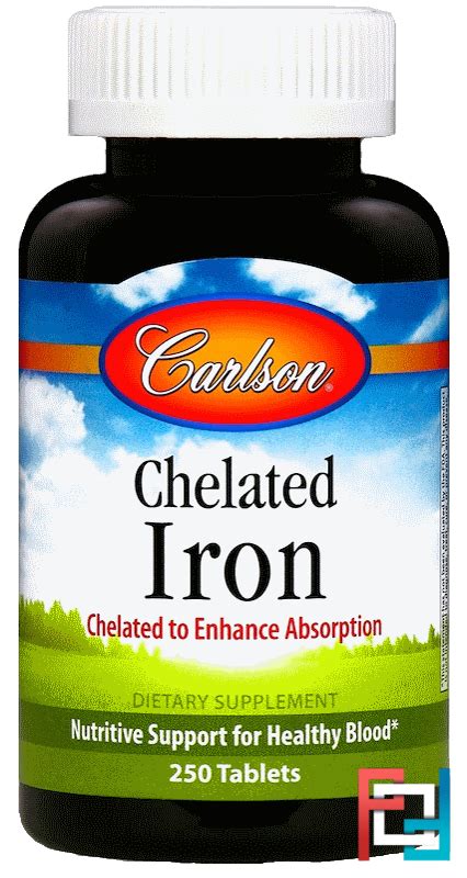 Chelated Iron Carlson Labs Tablets