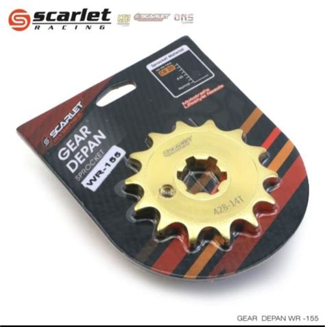 Gear Gir Gigi Tarik Depan Belakang Wr Gold Scarlet Racing Lazada