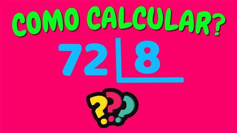 COMO CALCULAR 72 DIVIDIDO POR 8 Dividir 72 Por 8 YouTube