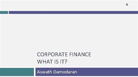 corporate finance    aswath damodaran