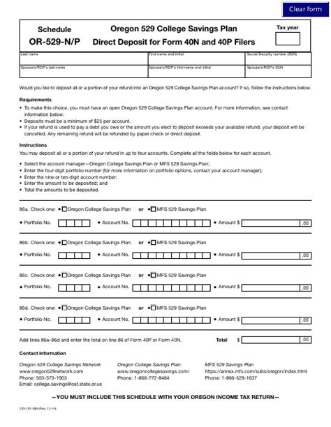 Form Schedule Or N P Fill Out Sign Online And