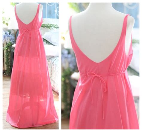 S Hot Pink Empire Waist Nightgown Babydoll Nigh Gem