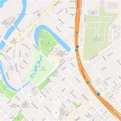 Brownsville Modern Atlas Vector Map Boundless Maps