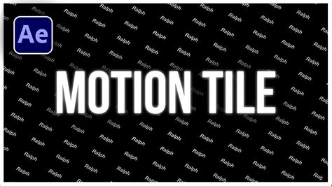 Background Loop Motion Tile Tutorial Adobe After Effects Youtube