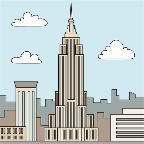 How to Draw the Empire State Building - Really Easy Drawing Tutorial