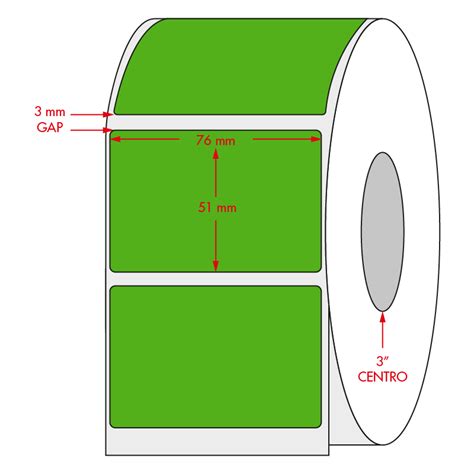 Etiqueta Adhesiva Verde X Mm Rkl Soluciones En Etiquetas