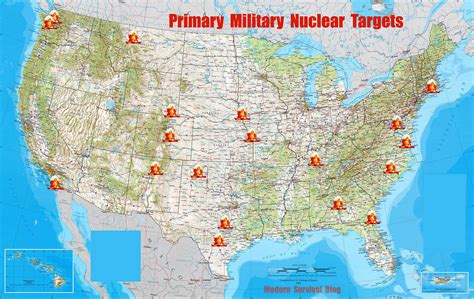 United States Nuclear Targets Map