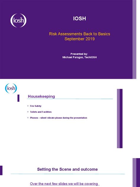 Iosh Risk Assessment Pdf Risk Risk Assessment