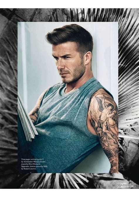 David Beckham Elle Magazine Uk July David Beckham Photo