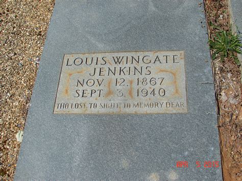 Louis Wingate Jenkins Homenaje De Find A Grave