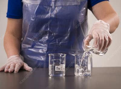 Combining Barium Chloride and Sodium Sulphate - Stock Image - C036/3660 ...