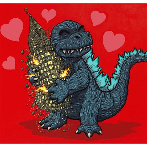 Godzilla Valentine Etsy