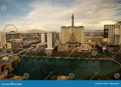 Downtown of Las Vegas with Swimming Pool Editorial Stock Image - Image ...