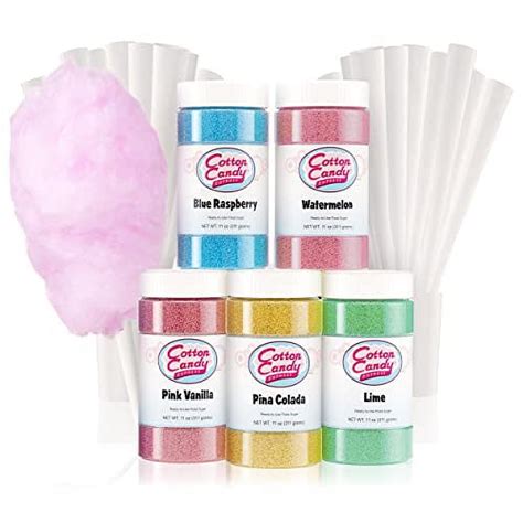 Cotton Candy Express Floss Sugar Variety Pack With 5 11oz Plastic