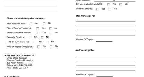 Wcu Transcript Request Form ≡ Fill Out Printable Pdf Forms Online