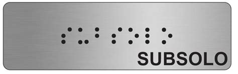 Placa Subsolo Aluminio Braille ABNT NBR 9050 Iplacas Sinalização