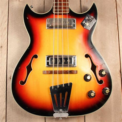 Imperial Teisco Bass Vintage Japan Sunburst 1960 S Sunburst Reverb