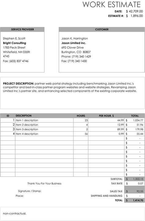 Free Quotation Templates Of Every Type Excel Word Pdf