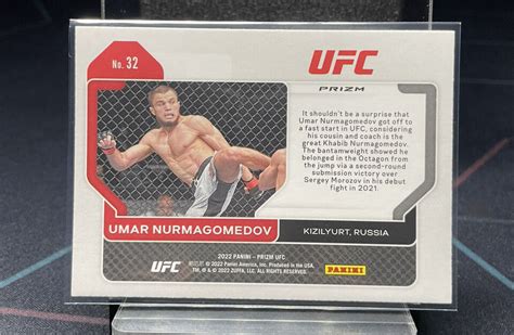 Panini Prizm Ufc Umar Nurmagomedov Base Silver Prizm Rookie Rc