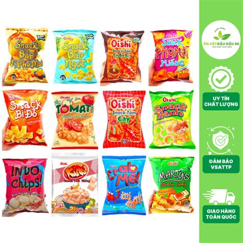 COMBO 10 GÓI Snack bim bim oishi nhiều vị loại ngon túi 10gói X 12g