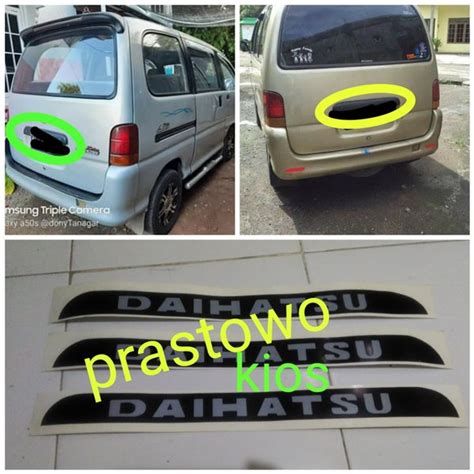 Jual Sticker Stiker Striping Lis Body Tulisan Daihatsu Plat Nomer