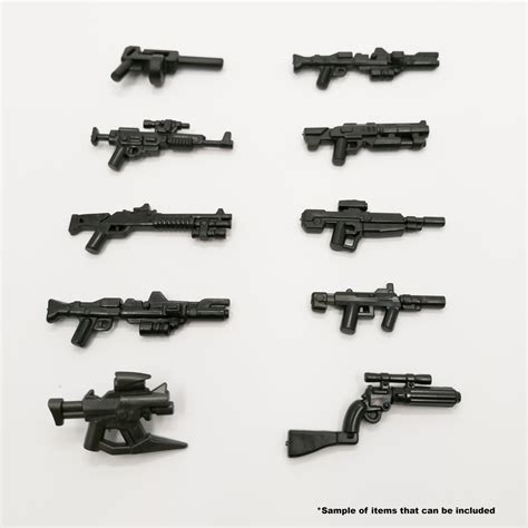 GOLD MEGA Pack- 90 Minifigure-scale Weapons and Accessories LEGO Compatible – Brick Loot