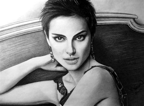 Natalie Portman Drawing, Pencil, Sketch, Colorful, Realistic Art Images ...