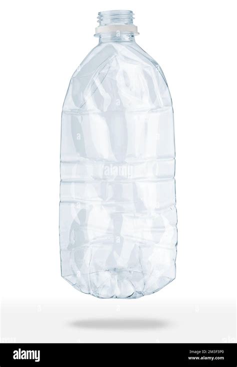 Crushed Plastic Bottle On White Background Stock Photo Alamy
