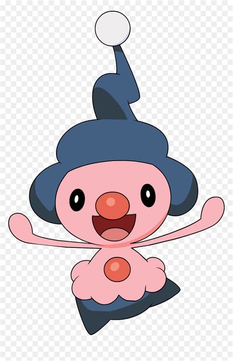 439mime Jr Dp Anime - Pink Pokemon With Blue Hat, HD Png Download - vhv