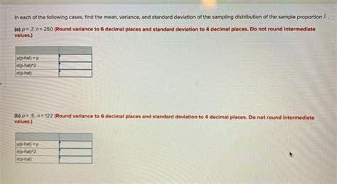 Solved In Each Of The Following Cases Find The Mean