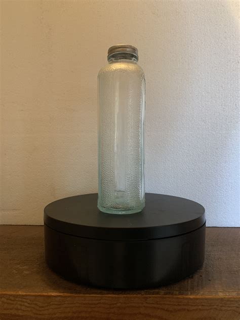 Vintage 1932 Hemingray 14 Clear Glass Embossed 1qt Water Bottle Rare Refrigerator Water