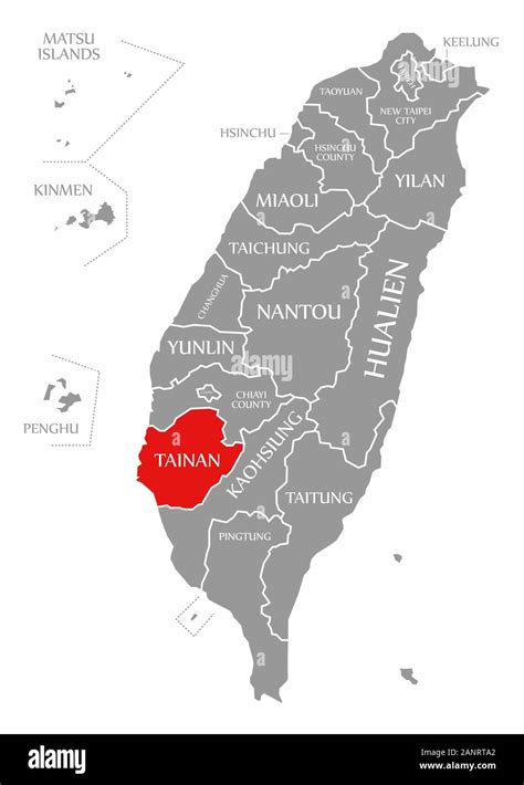 Map of tainan Cut Out Stock Images & Pictures - Alamy