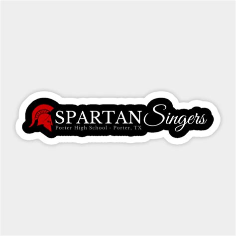 Spartan Singers White Decal Music Sticker Teepublic