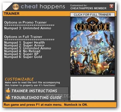 God Mode 1 Trainer Download Screenshots