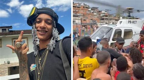 Oruam viraliza ao fazer pouso de helicóptero perigoso em meio a