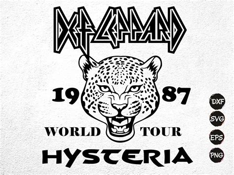 Def Leppard Hysteria Svg Png Rock Band Tee 80s Svg Png Def Etsy UK