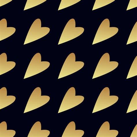 Seamless Gold Pattern With Hearts Vector Art At Vecteezy