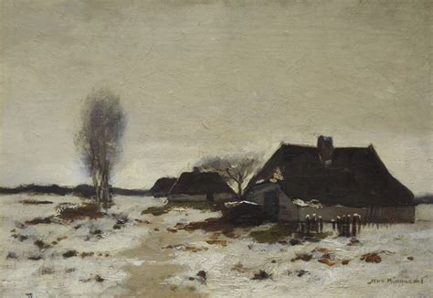 Xeno Münninghoff | Paintings prev. for Sale | Farmhouses in a snowy landscape